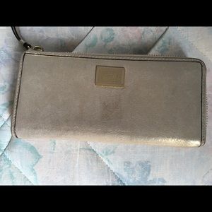 Coach gold poppy wallet